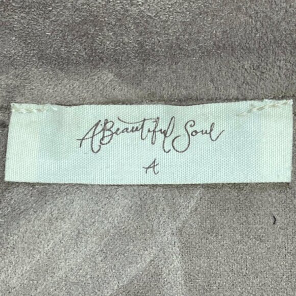 A Beautiful Soul Faux Suede Wrap Skirt Brown With Working Buttons Size A (14/16) - Picture 5 of 6